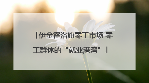 伊金霍洛旗零工市场 零工群体的“就业港湾”