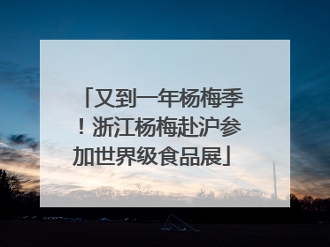 又到一年杨梅季！浙江杨梅赴沪参加世界级食品展