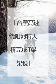 台黑高速绕阳河特大桥完成T梁架设