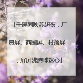 千屏同映苏超夜：厂房屏、商圈屏、村落屏，屏屏沸腾球迷心