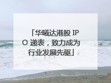 华曦达港股 IPO 递表，致力成为行业发展先驱