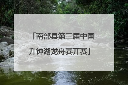 南部县第三届中国升钟湖龙舟赛开赛