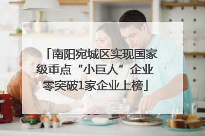 南阳宛城区实现国家级重点“小巨人”企业零突破1家企业上榜