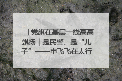党旗在基层一线高高飘扬｜是民警、是“儿子”——申飞飞在太行山中的一线坚守