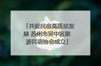 共促民宿高质量发展 苏州市吴中区旅游民宿协会成立
