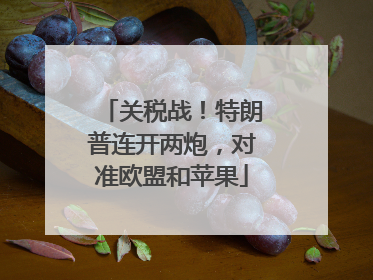 关税战！特朗普连开两炮，对准欧盟和苹果