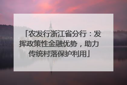 农发行浙江省分行：发挥政策性金融优势，助力传统村落保护利用