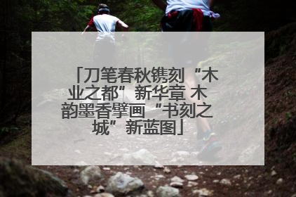 刀笔春秋镌刻“木业之都”新华章 木韵墨香擘画“书刻之城”新蓝图