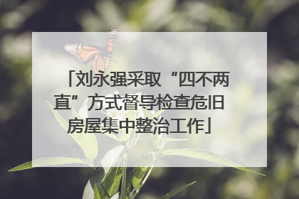 刘永强采取“四不两直”方式督导检查危旧房屋集中整治工作