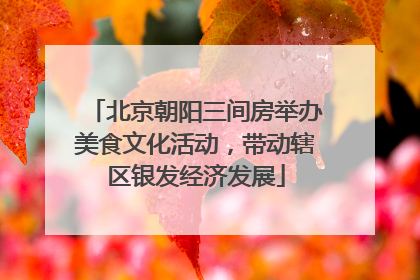 北京朝阳三间房举办美食文化活动，带动辖区银发经济发展