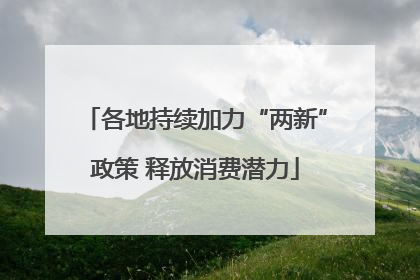 各地持续加力“两新”政策 释放消费潜力