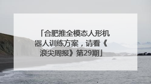 合肥推全模态人形机器人训练方案，请看《浪尖周报》第29期