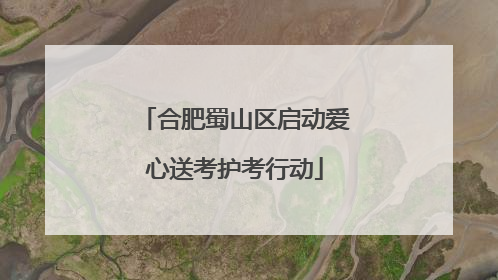 合肥蜀山区启动爱心送考护考行动