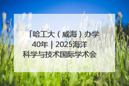 哈工大（威海）办学40年｜2025海洋科学与技术国际学术会议在威海召开