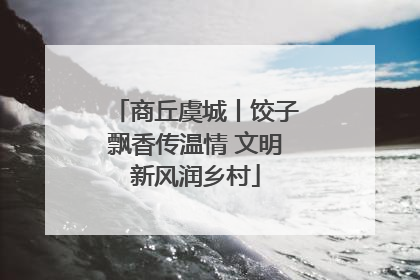 商丘虞城丨饺子飘香传温情 文明新风润乡村
