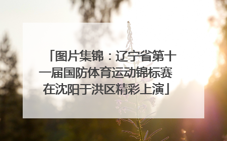 图片集锦：辽宁省第十一届国防体育运动锦标赛在沈阳于洪区精彩上演