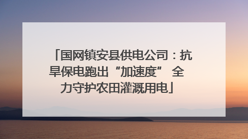 国网镇安县供电公司：抗旱保电跑出“加速度” 全力守护农田灌溉用电