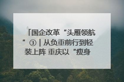 国企改革“头雁领航”③｜从负重前行到轻装上阵 重庆以“瘦身”谋“健体”