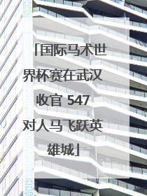 国际马术世界杯赛在武汉收官 547对人马飞跃英雄城