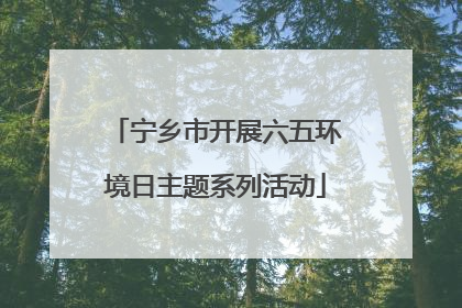 宁乡市开展六五环境日主题系列活动