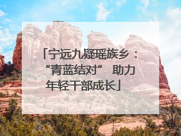 宁远九疑瑶族乡：“青蓝结对” 助力年轻干部成长