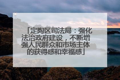 定陶区司法局：强化法治政府建设，不断增强人民群众和市场主体的获得感和幸福感