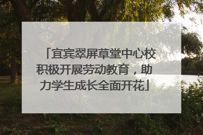 宜宾翠屏草堂中心校积极开展劳动教育，助力学生成长全面开花