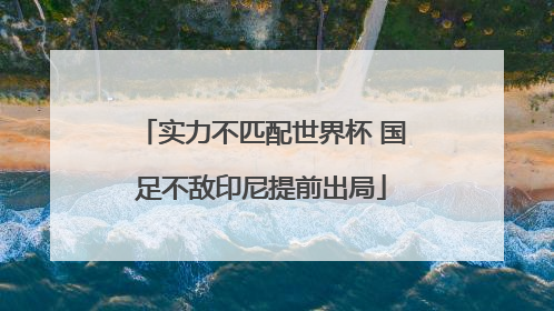 实力不匹配世界杯 国足不敌印尼提前出局