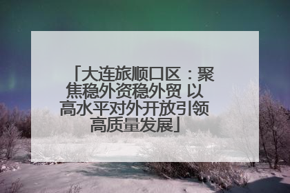 大连旅顺口区：聚焦稳外资稳外贸 以高水平对外开放引领高质量发展