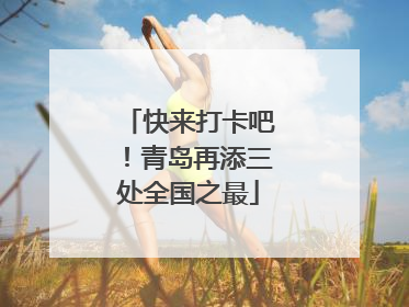 快来打卡吧！青岛再添三处全国之最