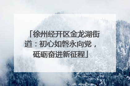 徐州经开区金龙湖街道：初心如磐永向党，砥砺奋进新征程