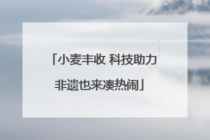 小麦丰收 科技助力 非遗也来凑热闹