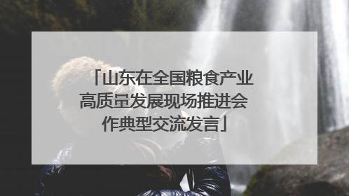 山东在全国粮食产业高质量发展现场推进会作典型交流发言