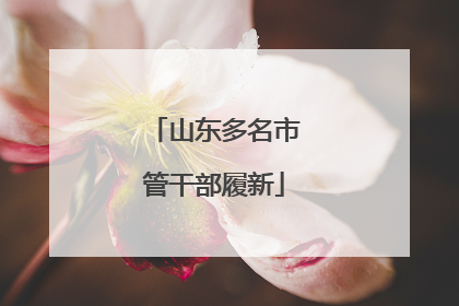 山东多名市管干部履新