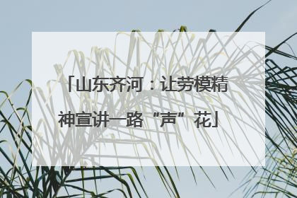 山东齐河：让劳模精神宣讲一路“声”花
