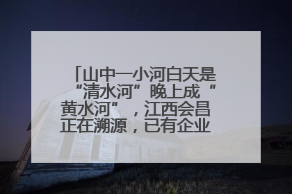 山中一小河白天是“清水河”晚上成“黄水河”，江西会昌正在溯源，已有企业被要求停工