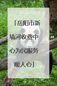 岳阳市新墙河收费中心为民服务暖人心