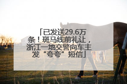 已发送29.6万条！斑马线前礼让，浙江一地交警向车主发“夸夸”短信