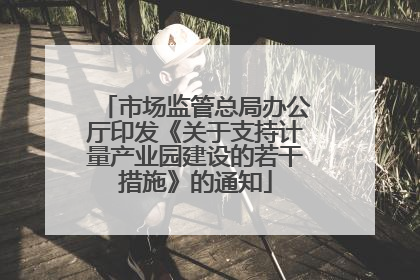 市场监管总局办公厅印发《关于支持计量产业园建设的若干措施》的通知