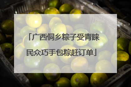广西侗乡粽子受青睐 民众巧手包粽赶订单
