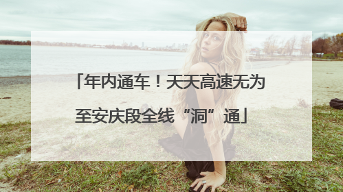 年内通车！天天高速无为至安庆段全线“洞”通