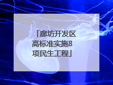 廊坊开发区高标准实施8项民生工程