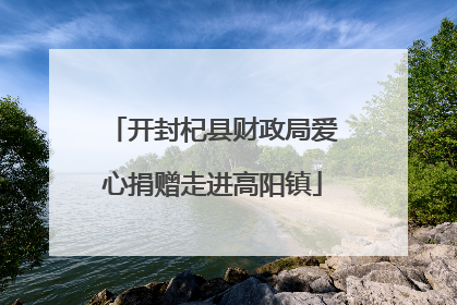 开封杞县财政局爱心捐赠走进高阳镇