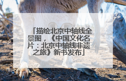 描绘北京中轴线全景图，《中国文化名片：北京中轴线非遗之旅》新书发布