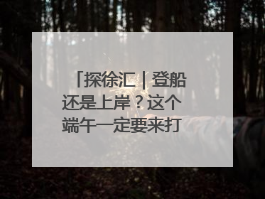 探徐汇｜登船还是上岸？这个端午一定要来打卡上海西岸！