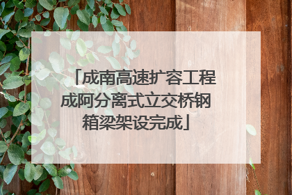 成南高速扩容工程成阿分离式立交桥钢箱梁架设完成