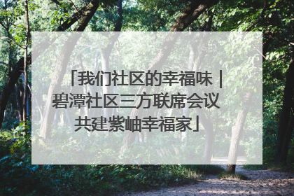 我们社区的幸福味｜碧潭社区三方联席会议共建紫岫幸福家