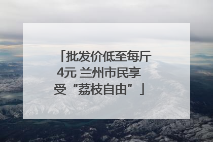 批发价低至每斤4元 兰州市民享受“荔枝自由”
