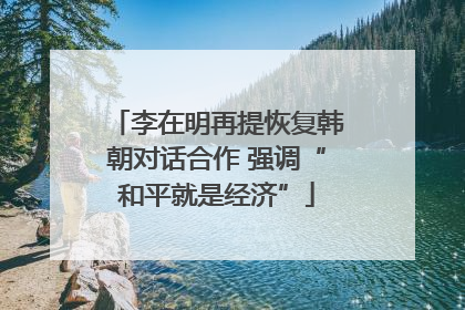 李在明再提恢复韩朝对话合作 强调“和平就是经济”