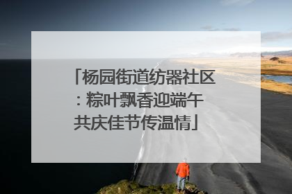杨园街道纺器社区：粽叶飘香迎端午 共庆佳节传温情